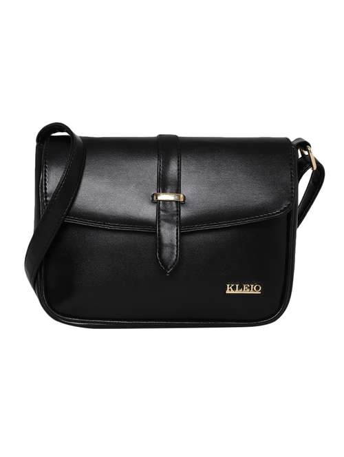 black leatherette regular sling bag - 16845077 - Very Small Image - 1
