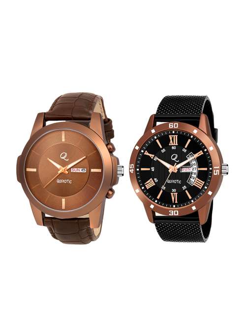 quixotic stylish copper d&d leather analog men's watch - 16887707 - Very Small Image - 1