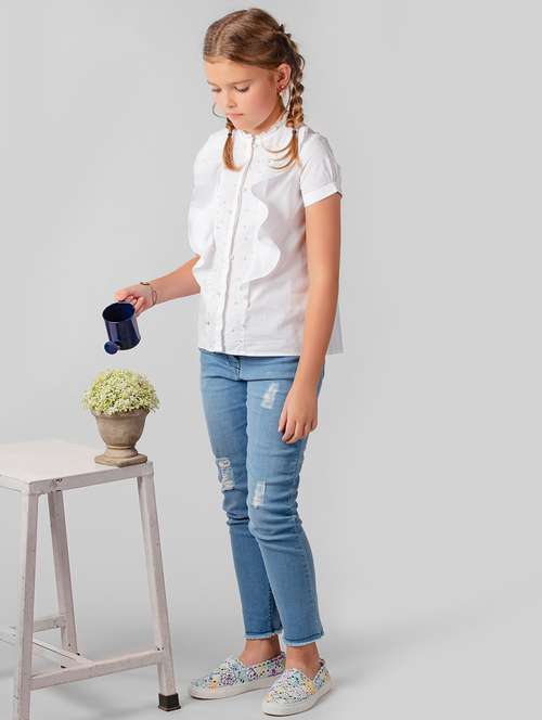 white cotton regular top - 16915983 - Very Small Image - 1