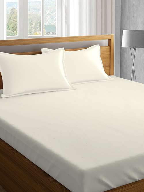cotton king size bed sheet with 2 pillow covers - 16917492 - Very Small Image - 1