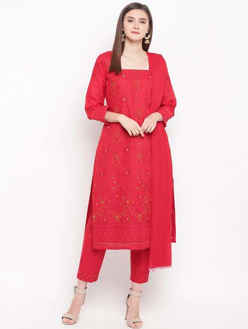 chikankari unstitched suit - 16920676 - Very Small Image - 1