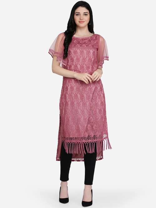 solid high-low kurta - 16957346 - Very Small Image - 1