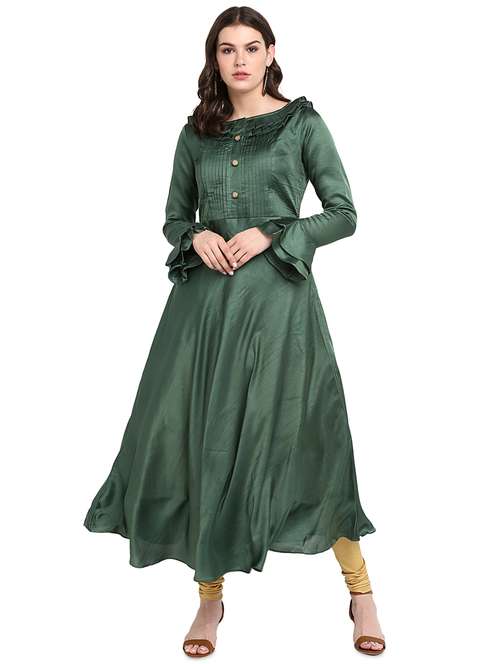 bell sleeves a-line kurta - 16958818 - Very Small Image - 1