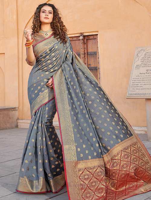 self design woven saree - 16974573 - Very Small Image - 1