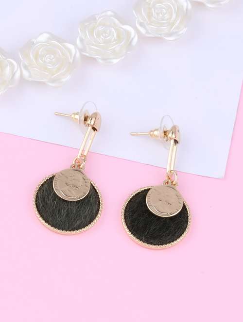black metal drop earring - 16991837 - Very Small Image - 1