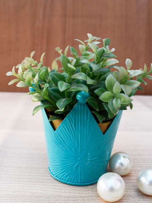 crown blue planter - 17010290 - Very Small Image - 1
