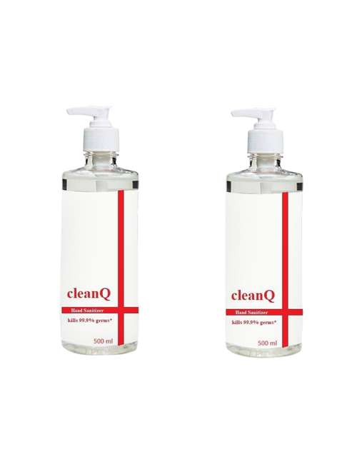 clean q hand sanitizer 500 ml + 500 ml 75% alcohol (set of 2) - 17011618 - Very Small Image - 1