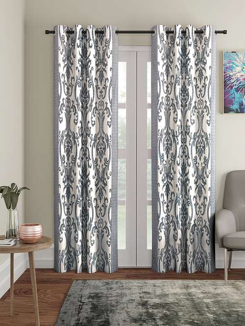 eyelet polyester long door curtain (pack of 2) - 17021728 - Very Small Image - 1
