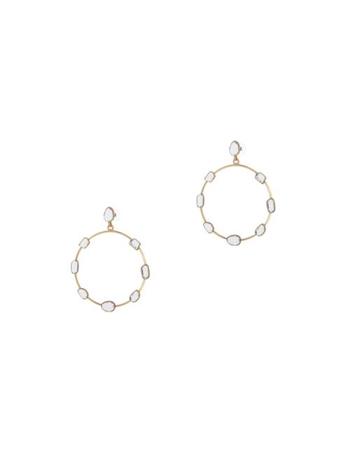 gold metal hoop earring - 17041136 - Very Small Image - 1