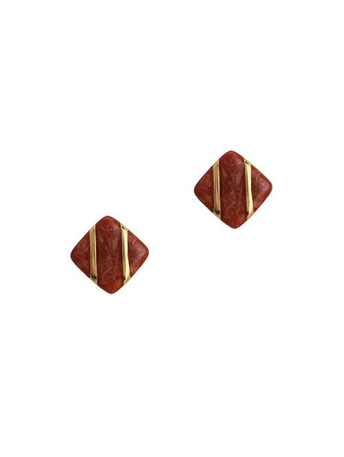 brown metal studs earring - 17041173 - Very Small Image - 1