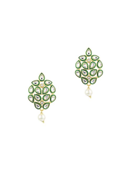 green gold tone metal studs earring - 17041532 - Very Small Image - 1