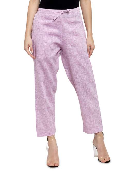 tie front ankle length trouser - 17060630 - Very Small Image - 1
