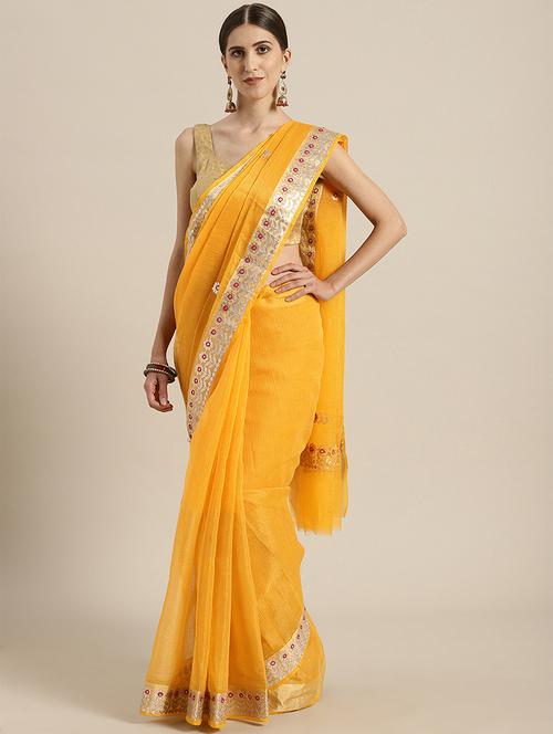 solid kota doria saree with blouse - 17087811 - Very Small Image - 1