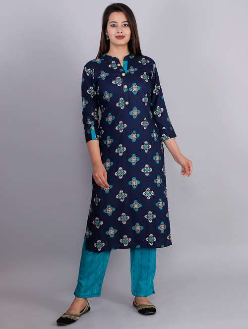 printed kurta pant set - 17090953 - Very Small Image - 1
