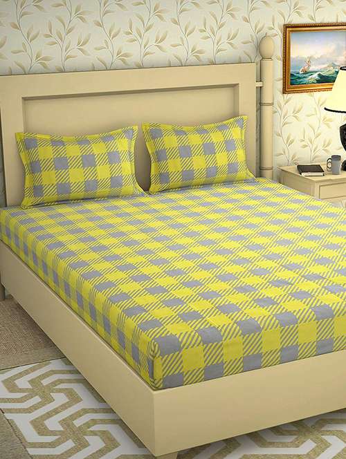 cotton double bedsheets with 2 pillow covers - 17144937 - Very Small Image - 1