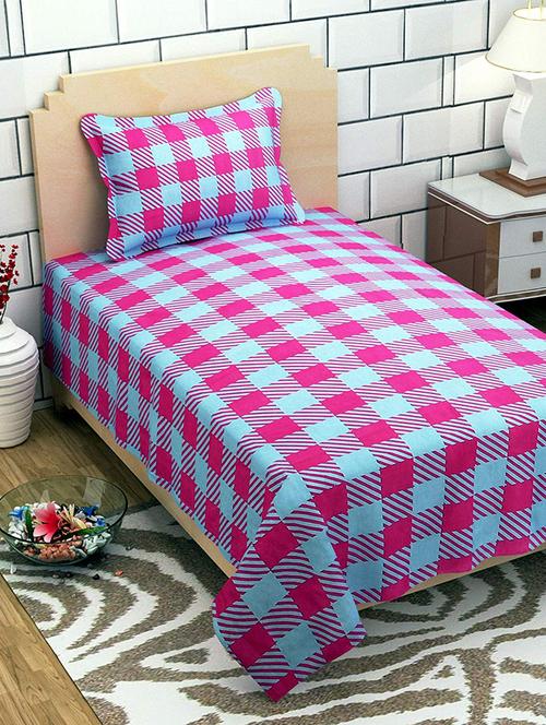 cotton single bedsheets with 1 pillow cover - 17144948 - Very Small Image - 1