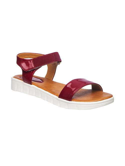 maroon back strap sandals - 17192362 - Very Small Image - 1
