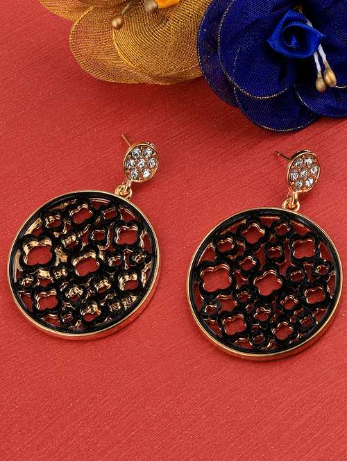 black metal drop earring - 17194375 - Very Small Image - 1