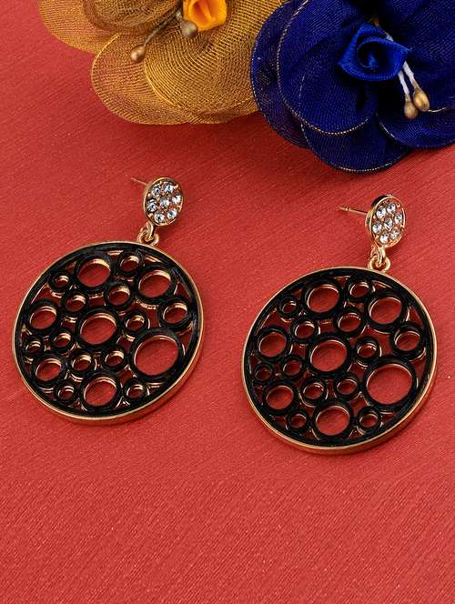 black metal drop earring - 17194376 - Very Small Image - 1