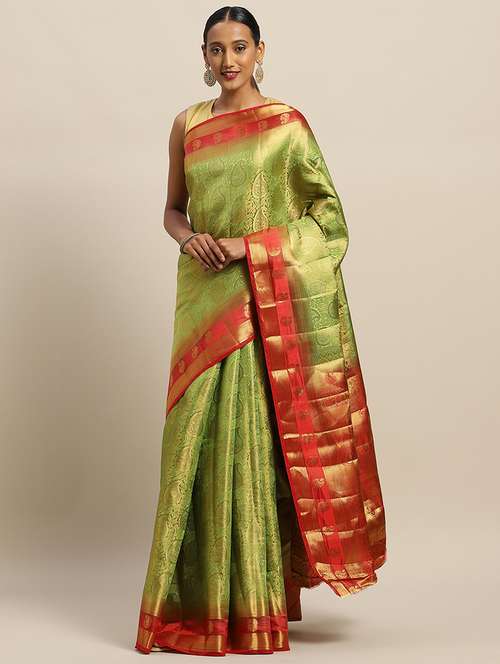 self design woven saree - 17207366 - Very Small Image - 1