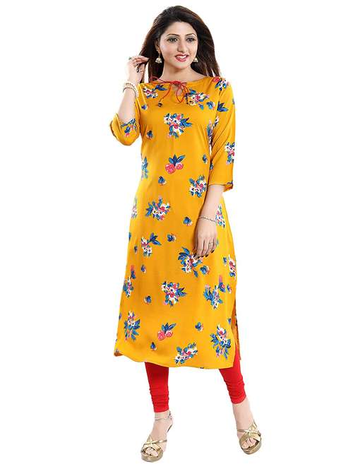 floral straight kurta - 17355447 - Very Small Image - 1