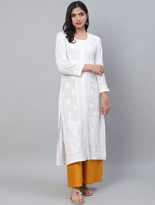 women's straight kurta - 17357931 - Very Small Image - 1