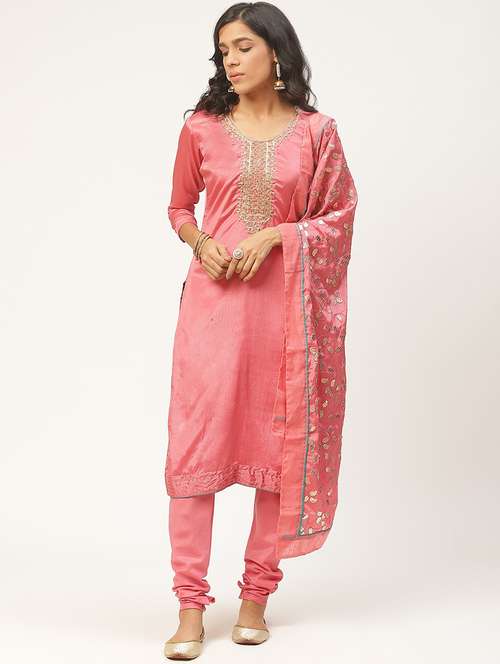 embroidered unstitched suit - 17364203 - Very Small Image - 1