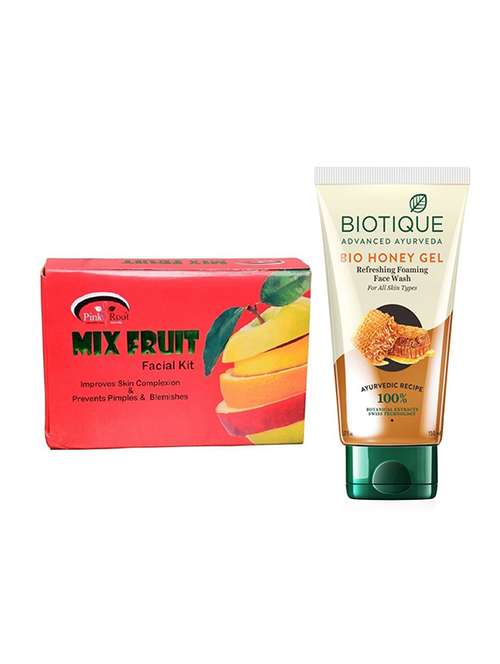 pink root mix fruit kit 83g with biotique honey facewash - 17383722 - Very Small Image - 1