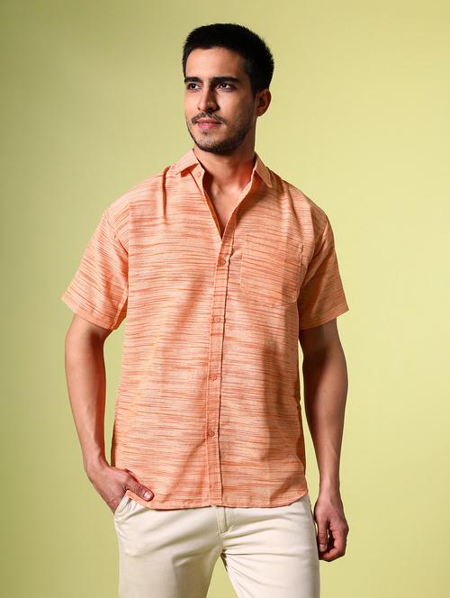 mens melange casual shirt - 17392808 - Very Small Image - 1