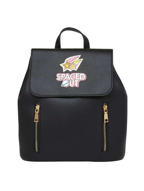 black leatherette (pu) fashion backpack - 17407590 - Very Small Image - 1