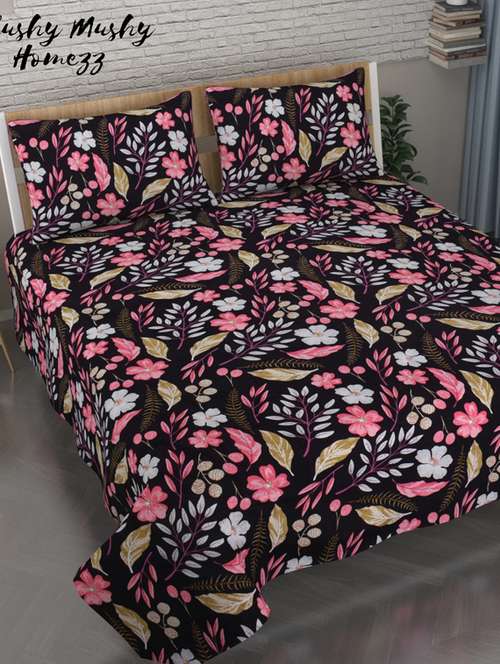 glace cotton double bedsheet with 2 pillow covers - 17409696 - Very Small Image - 1