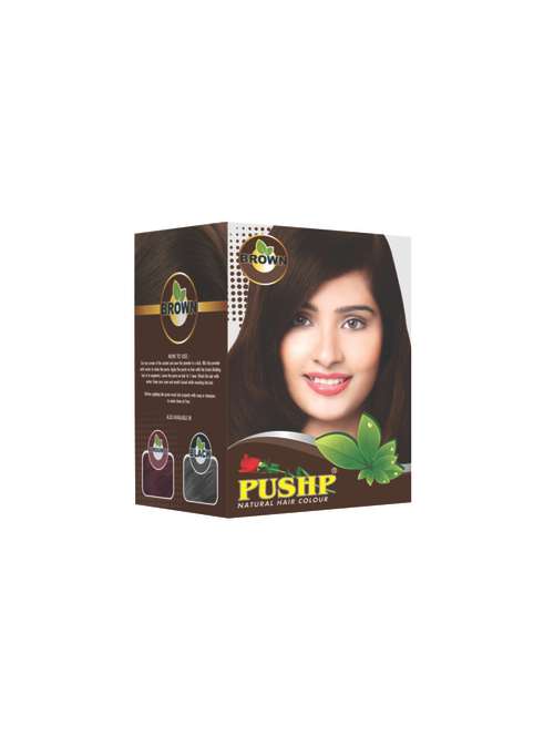 pushp henna natural hair colour brown 10gm each (pack of 10) - 17412222 - Very Small Image - 1