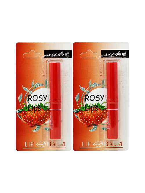 pack of 2 mars rosy lips strawberry lip balm (mk033-4), 4.5g, - 17418275 - Very Small Image - 1