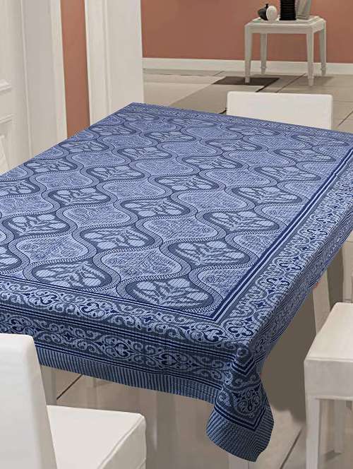 cotton jaipuri 6 seater table cloth cover - 17423363 - Very Small Image - 1