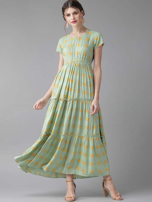 green viscose dress - 17434570 - Very Small Image - 1