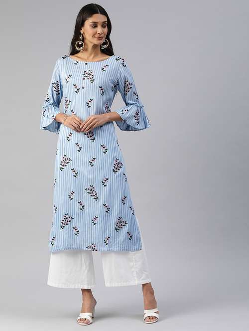 floral straight kurta - 17445061 - Very Small Image - 1