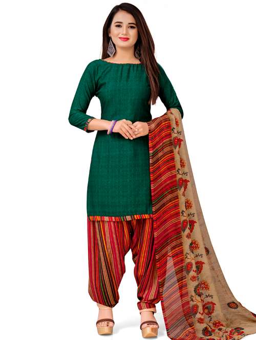 printed salwar suit unstitched suit - 17452922 - Very Small Image - 1