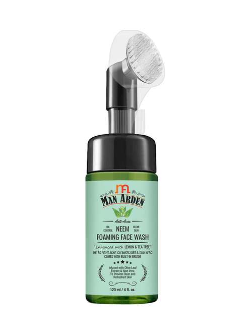 man arden anti acne neem foaming face wash with built-in brush - 17457614 - Very Small Image - 1