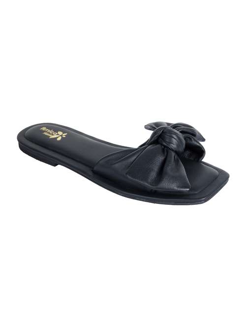 black leather slip on sandals - 17462026 - Very Small Image - 1