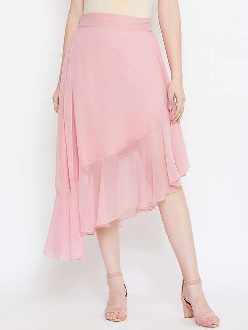high rise asymmetric a-line skirt - 17462663 - Very Small Image - 1