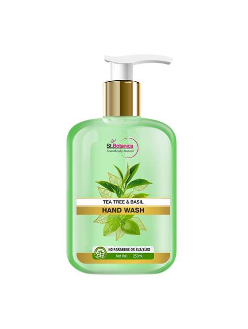 stbotanica tea tree & basil hand wash, no parabens, sls, 250ml - with shea butter - 17508489 - Very Small Image - 1