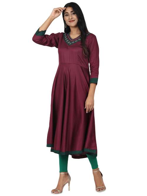 women's flared kurta - 17545513 - Very Small Image - 1