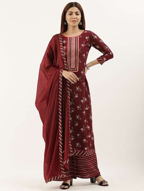 printed unstitched suit - 17548840 - Very Small Image - 1