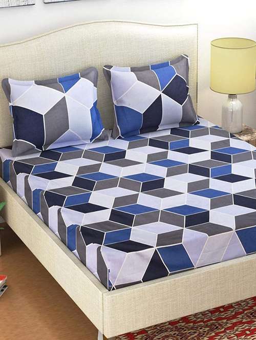 1 supersoft king size double bedsheet with 2 pillow covers - 17555006 - Very Small Image - 1