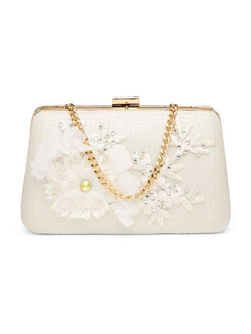 white silk box clutch - 17559906 - Very Small Image - 1