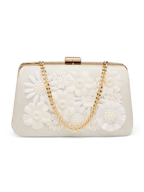 white silk box clutch - 17559907 - Very Small Image - 1
