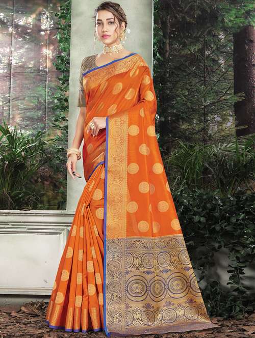 zari work woven saree - 17574082 - Very Small Image - 1