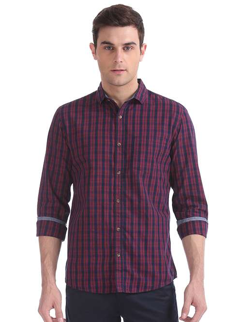 red checkered casual shirt - 17577029 - Very Small Image - 1