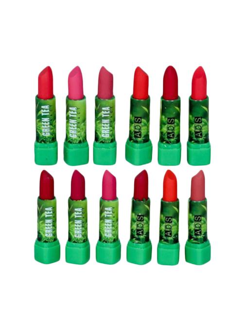ads pack of 12 green tea extract lipstick (multicolor) - 17590264 - Very Small Image - 1