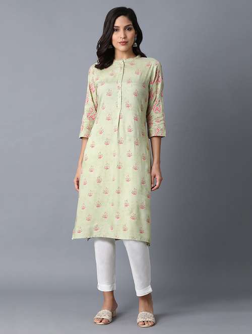 women's straight kurta - 17627089 - Very Small Image - 1